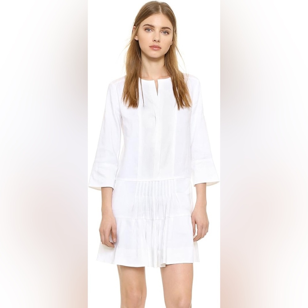 Vince Linen Woven Drop Skirt Dress Sz 10 Blush Pink